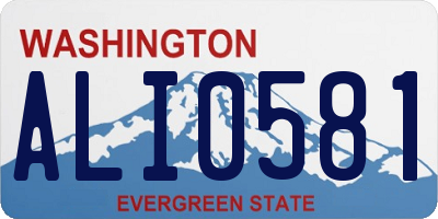 WA license plate ALI0581