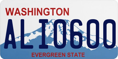 WA license plate ALI0600