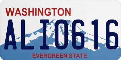 WA license plate ALI0616