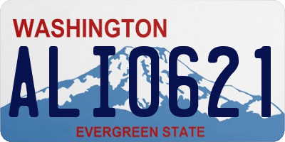 WA license plate ALI0621