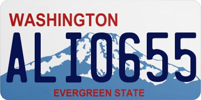WA license plate ALI0655
