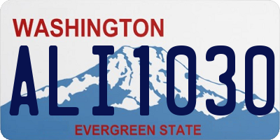 WA license plate ALI1030