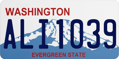 WA license plate ALI1039
