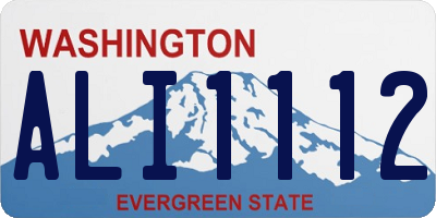 WA license plate ALI1112