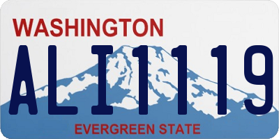 WA license plate ALI1119