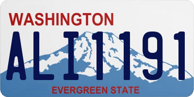 WA license plate ALI1191