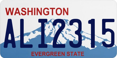 WA license plate ALI2315
