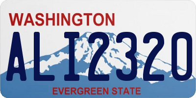 WA license plate ALI2320