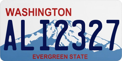 WA license plate ALI2327