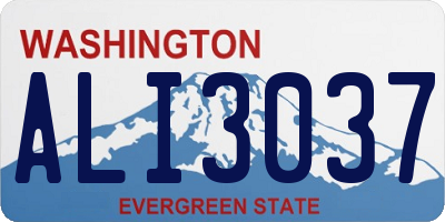 WA license plate ALI3037