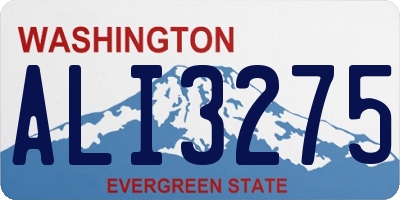 WA license plate ALI3275
