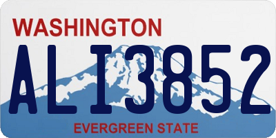 WA license plate ALI3852