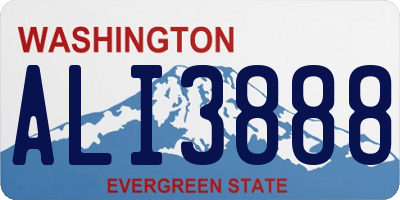 WA license plate ALI3888