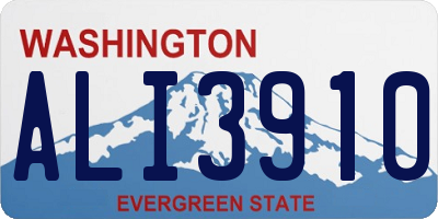 WA license plate ALI3910