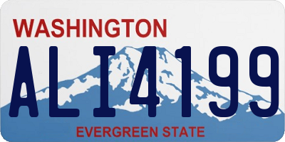WA license plate ALI4199