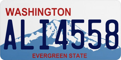 WA license plate ALI4558