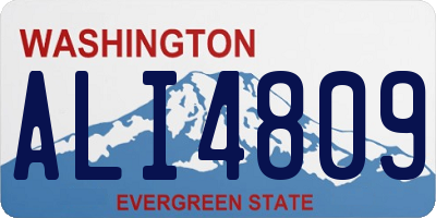 WA license plate ALI4809