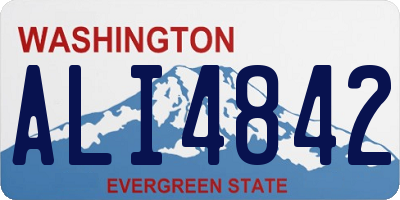 WA license plate ALI4842
