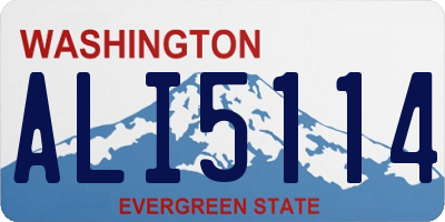 WA license plate ALI5114