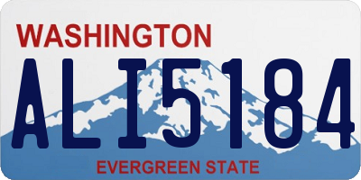 WA license plate ALI5184