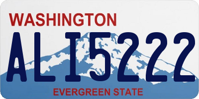 WA license plate ALI5222