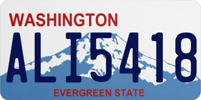 WA license plate ALI5418