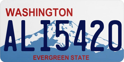 WA license plate ALI5420