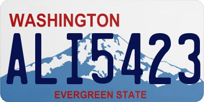 WA license plate ALI5423