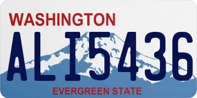 WA license plate ALI5436