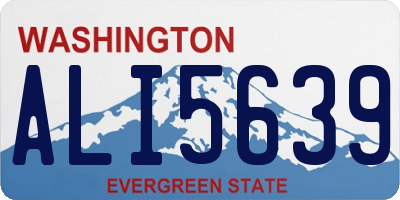 WA license plate ALI5639