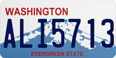 WA license plate ALI5713