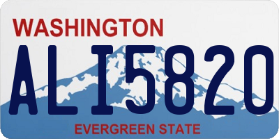 WA license plate ALI5820