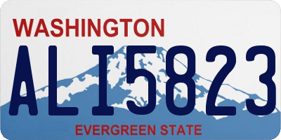WA license plate ALI5823