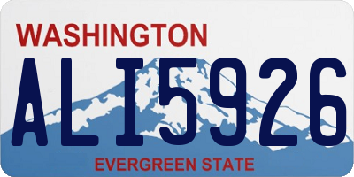 WA license plate ALI5926