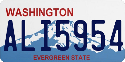WA license plate ALI5954