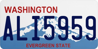 WA license plate ALI5959