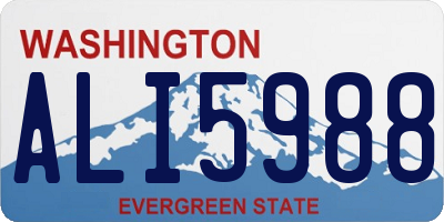 WA license plate ALI5988