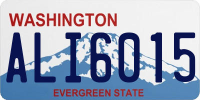 WA license plate ALI6015