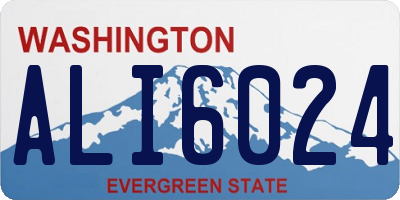 WA license plate ALI6024