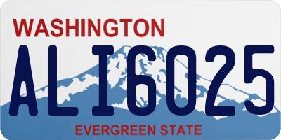 WA license plate ALI6025