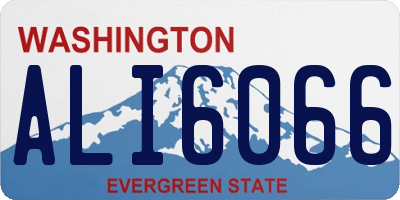 WA license plate ALI6066