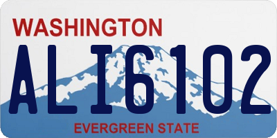WA license plate ALI6102