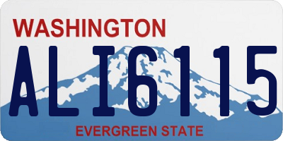 WA license plate ALI6115