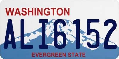 WA license plate ALI6152