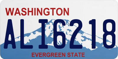 WA license plate ALI6218