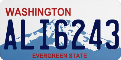 WA license plate ALI6243