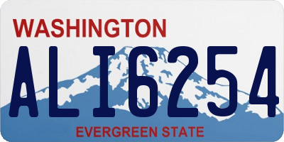 WA license plate ALI6254