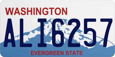 WA license plate ALI6257