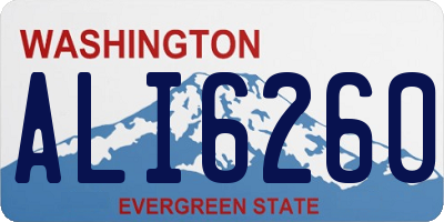 WA license plate ALI6260