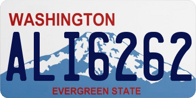 WA license plate ALI6262